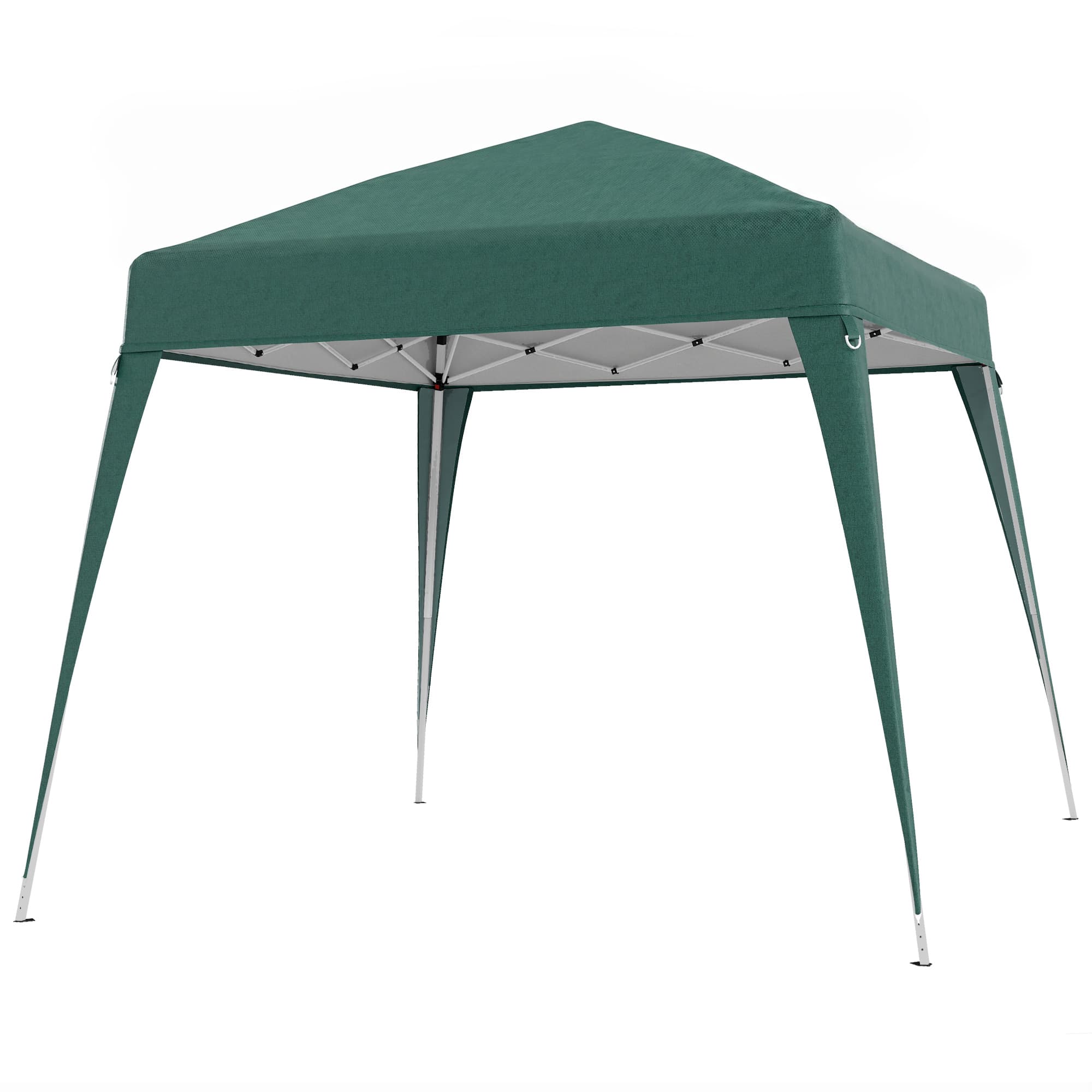Outsunny Tonnelle barnum de jardin pop-up pliant 2,4 x 2,4 m acier polyester anti UV avec sac de transport vert foncé