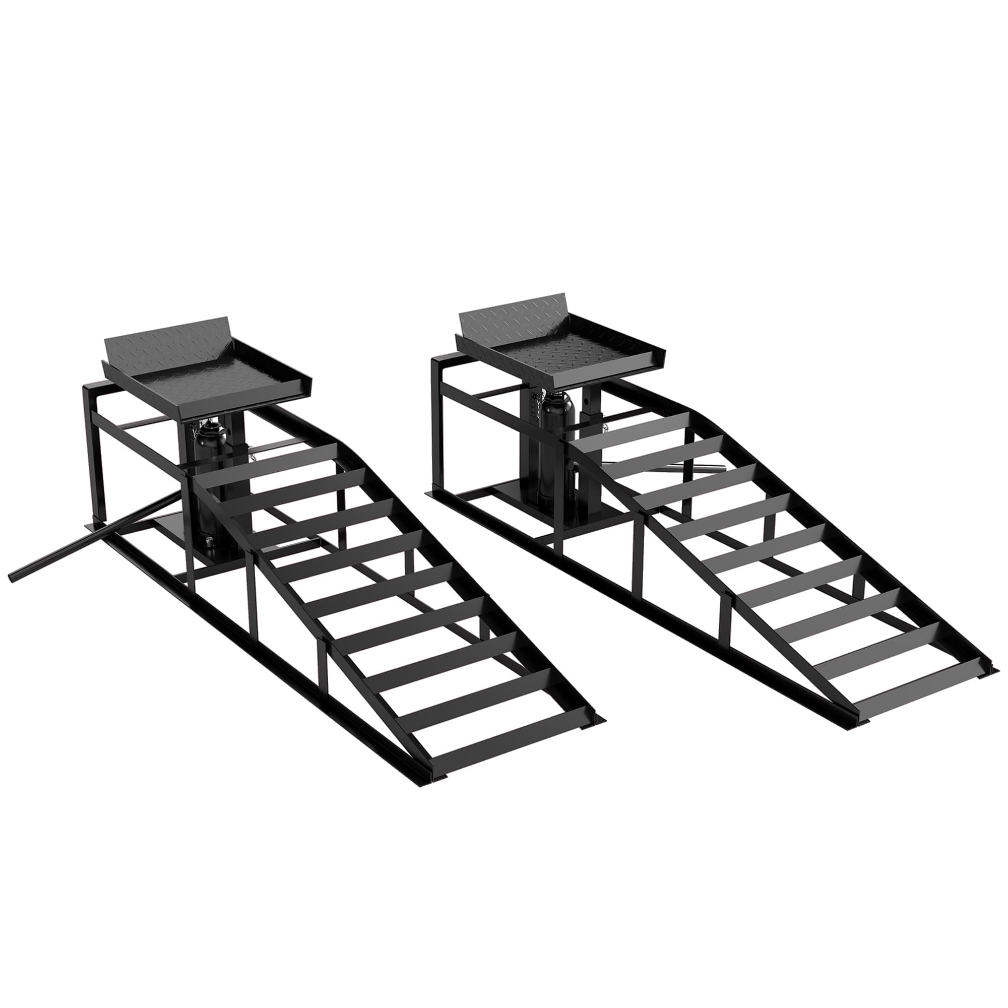 HOMCOM 2 rampes hydrauliques pour voiture, capacité 3 t, hauteur 23-32.5cm, Noir