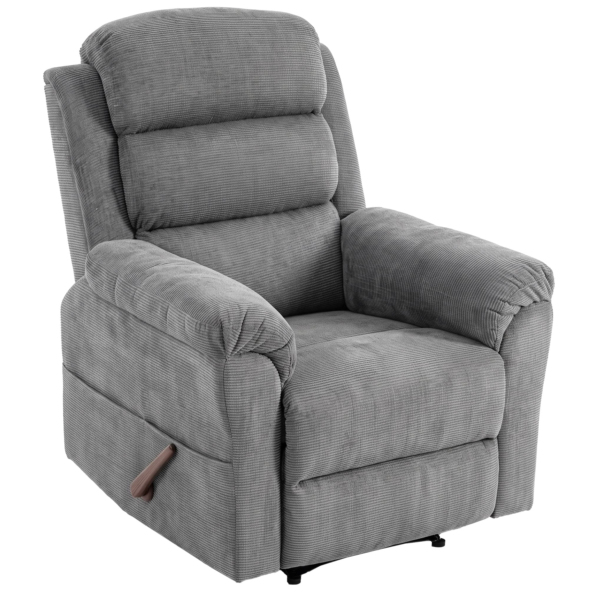HOMCOM Fauteuil relax massant avec chaleur, appui-tête réglable et fonction Wall-Hugger, gris