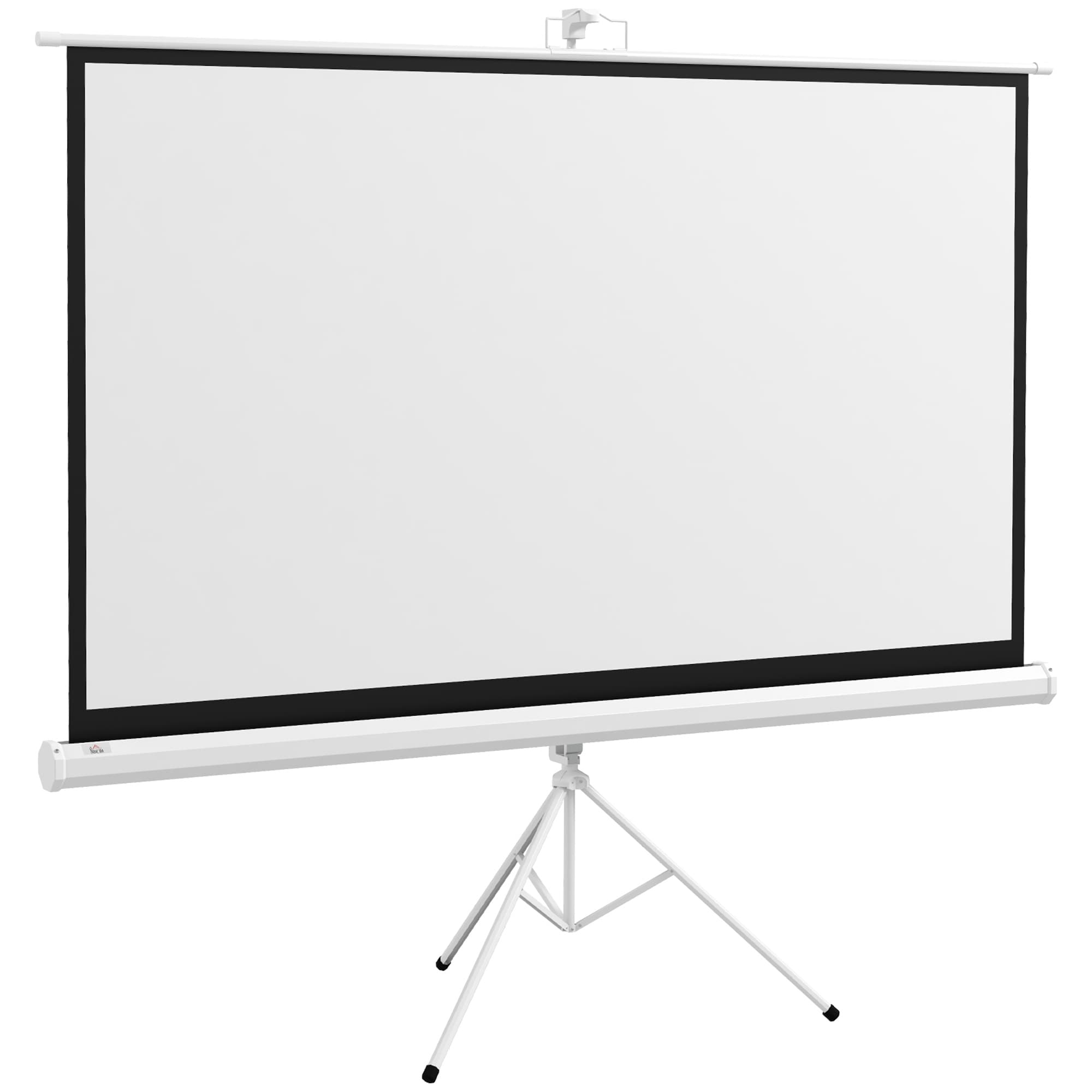 HOMCOM Écran de Projection avec Ttrépied Pliable 84 Pouces 4K HD 16:9, 200Lcm, Écran Vidéoprojecteur Portable, Hauteur Réglable