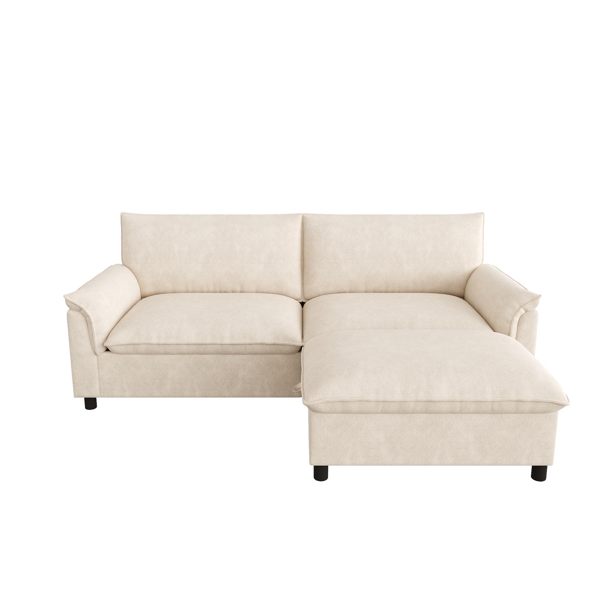 Canapé d'angle modulaire Cloud, Beige Aosom France