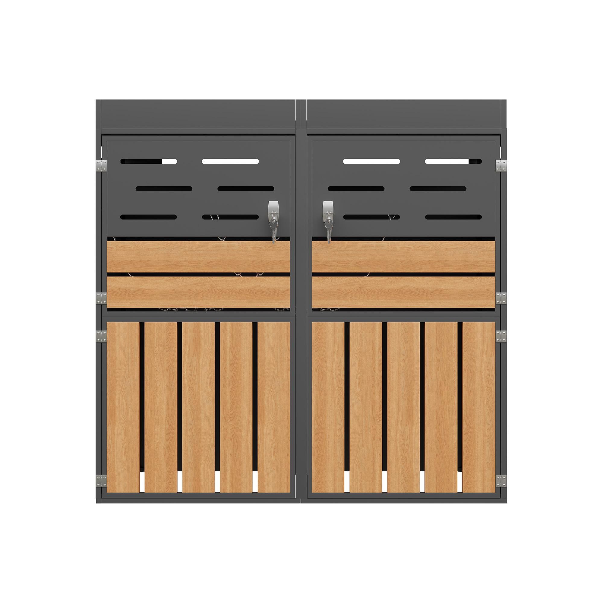 Armoire extérieure multifonctionnelle, Gris Aosom France