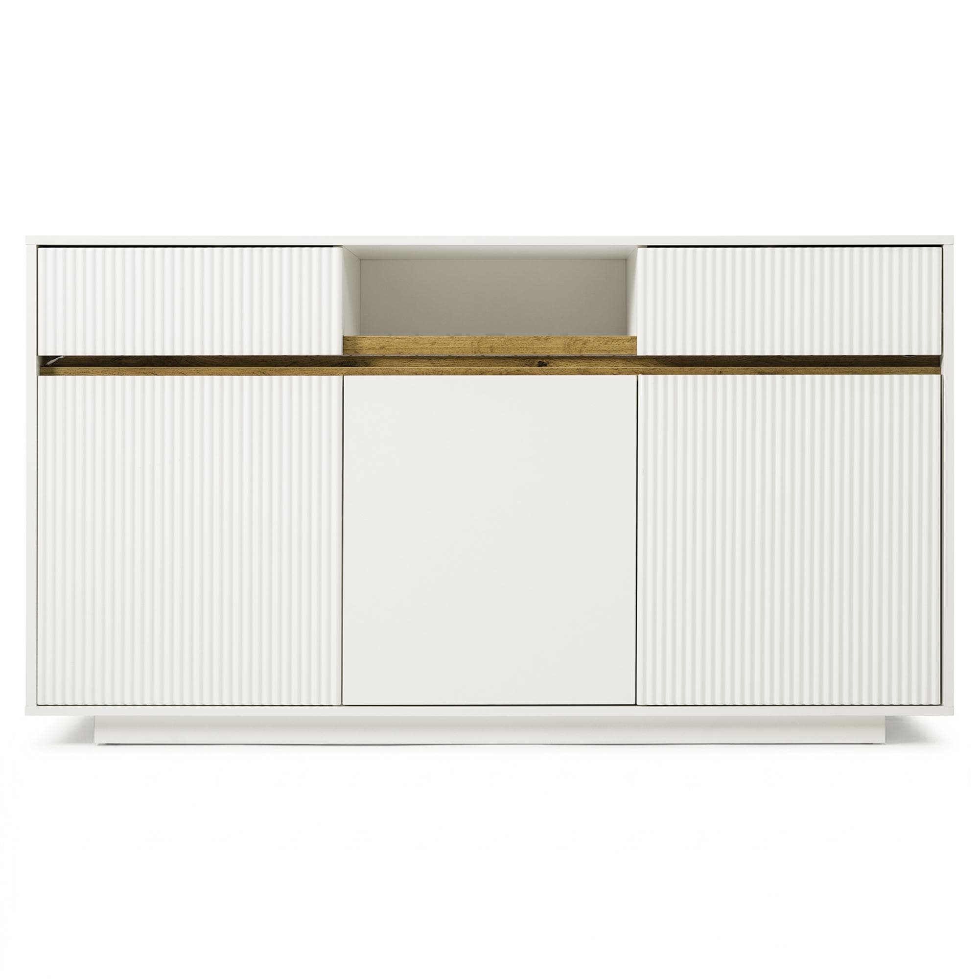 Buffet moderne avec éclairage LED, Blanc Aosom France