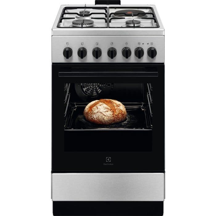 Piano de cuisson mixte (gaz + électrique) - ELECTROLUX - LKM520011X - 4 feux - 1 four - 1,65 kWh - 60 cm