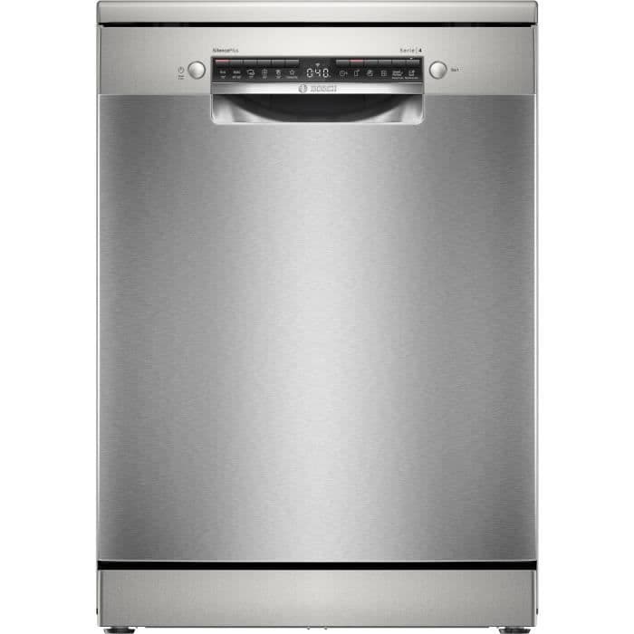Lave-vaisselle pose-libre BOSCH SMS4ECI26E SER4 - 13 couverts - Induction - L60cm - 44 dB - tiroir a couverts - Acier brossé