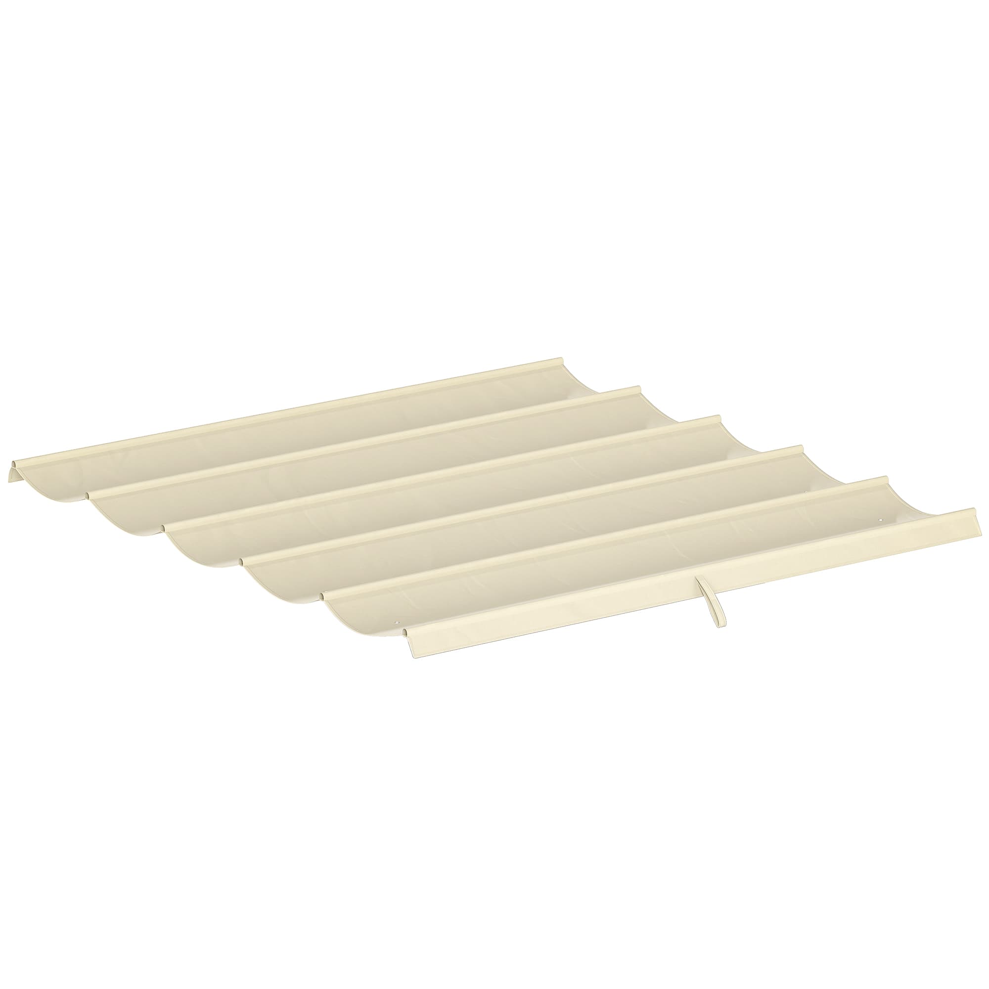 Outsunny Toile de toit pour pergola tonnelle rétractable de 3 x 3 m - toile uniquement 250 x 255 cm crème