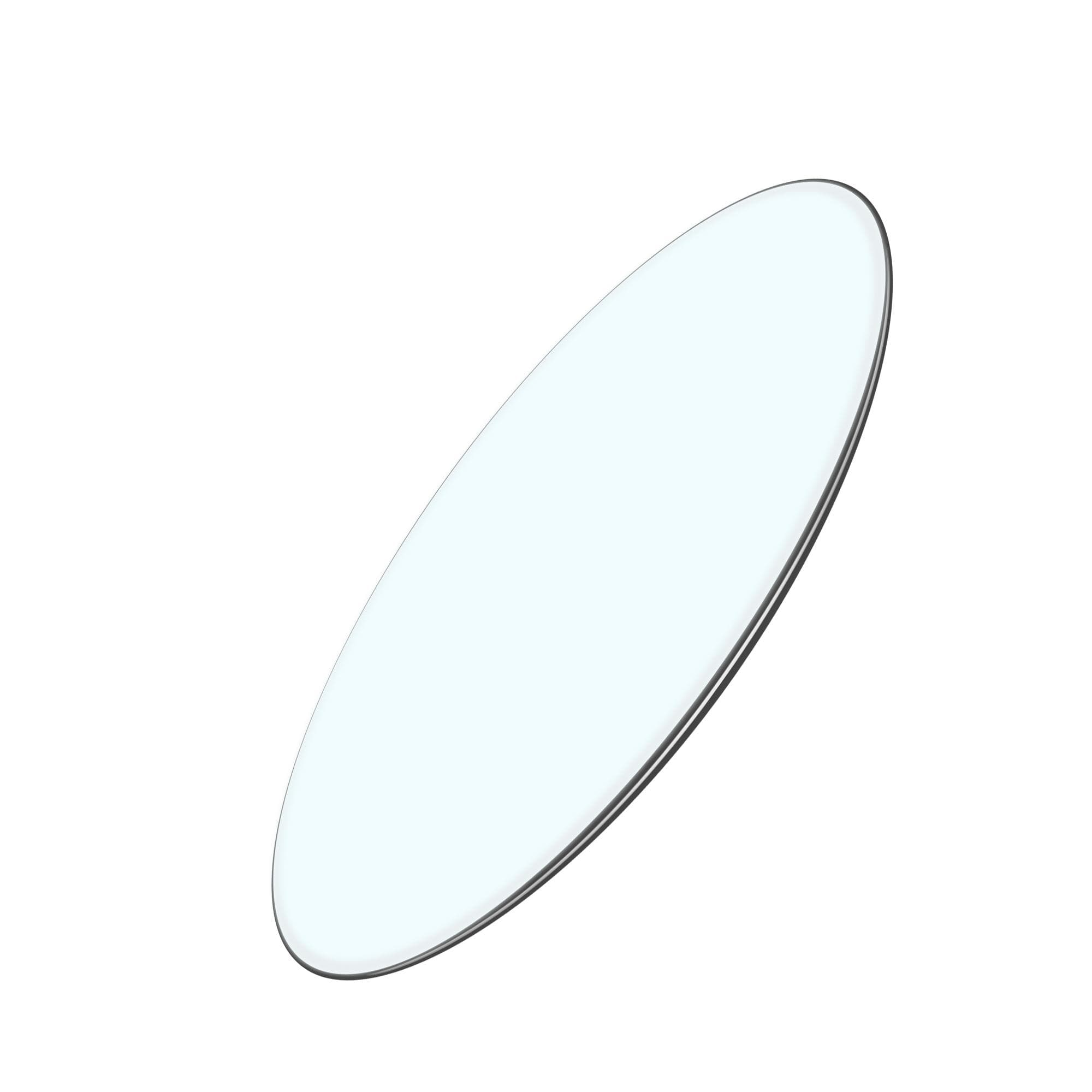 Plateau de table rond en verre trempé, Transparent Aosom France