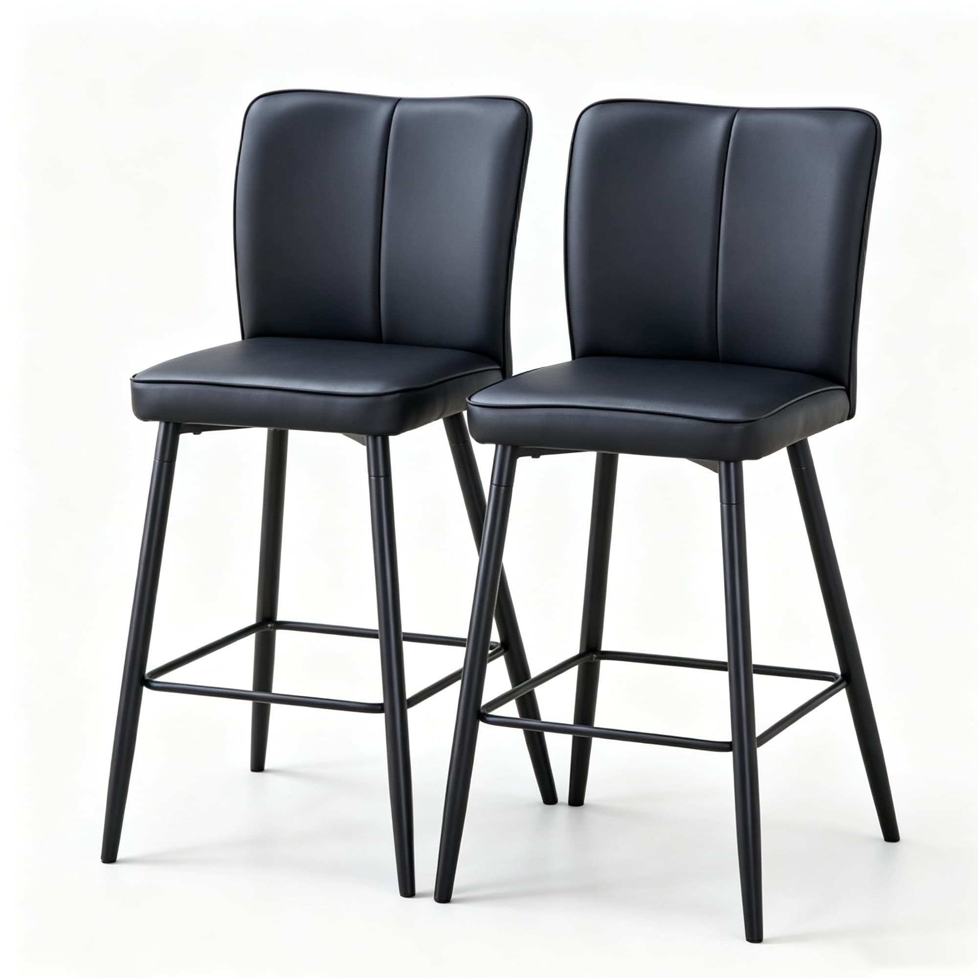 Ensemble 2 tabourets de bar 101 cm, Noir Aosom France