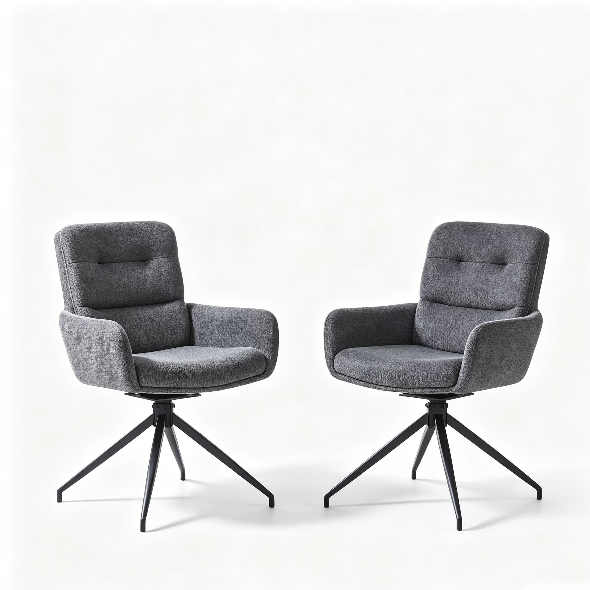 Chaise pivotante de salle, Gris foncé Aosom France