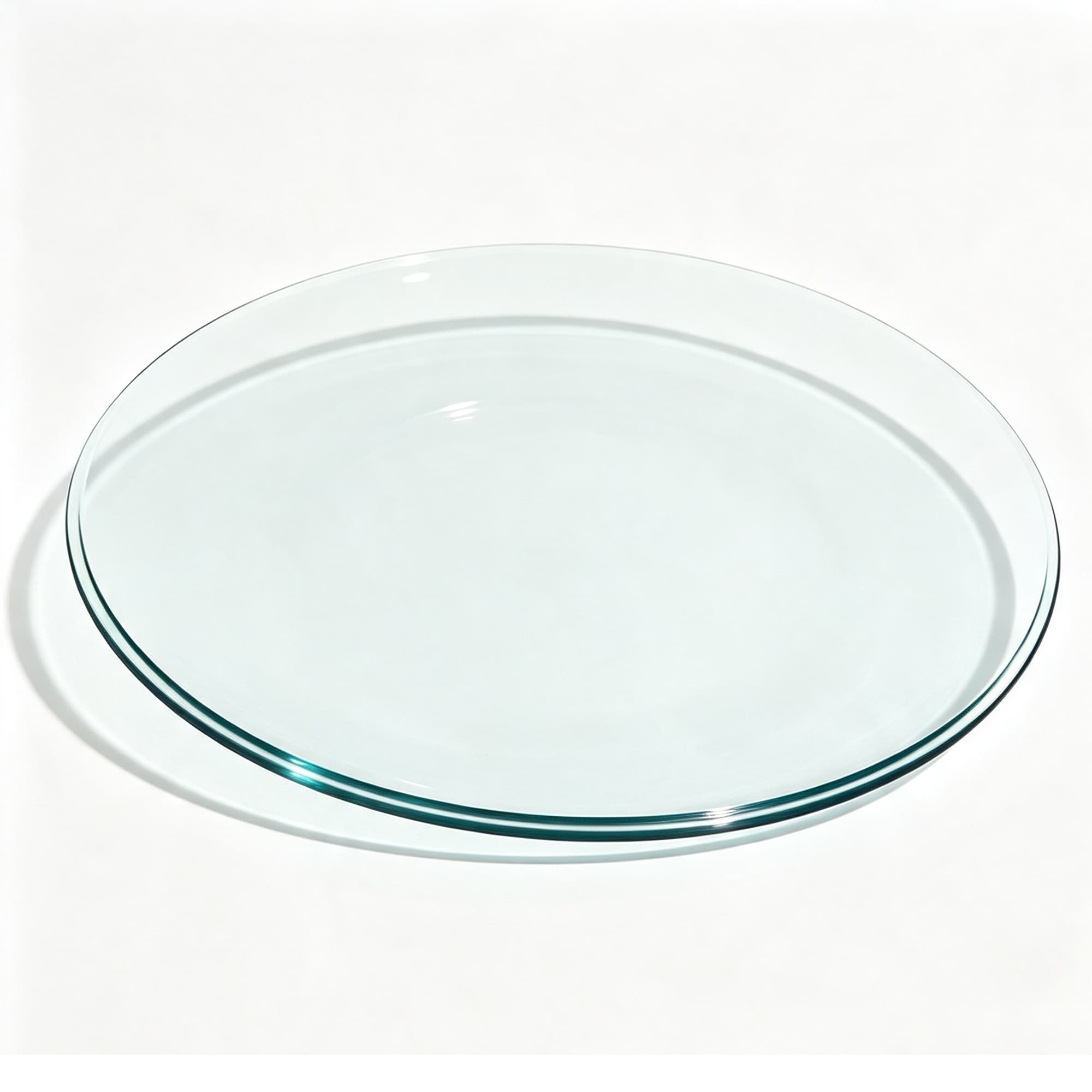 Plateau de table rond en verre trempé, Transparent Aosom France
