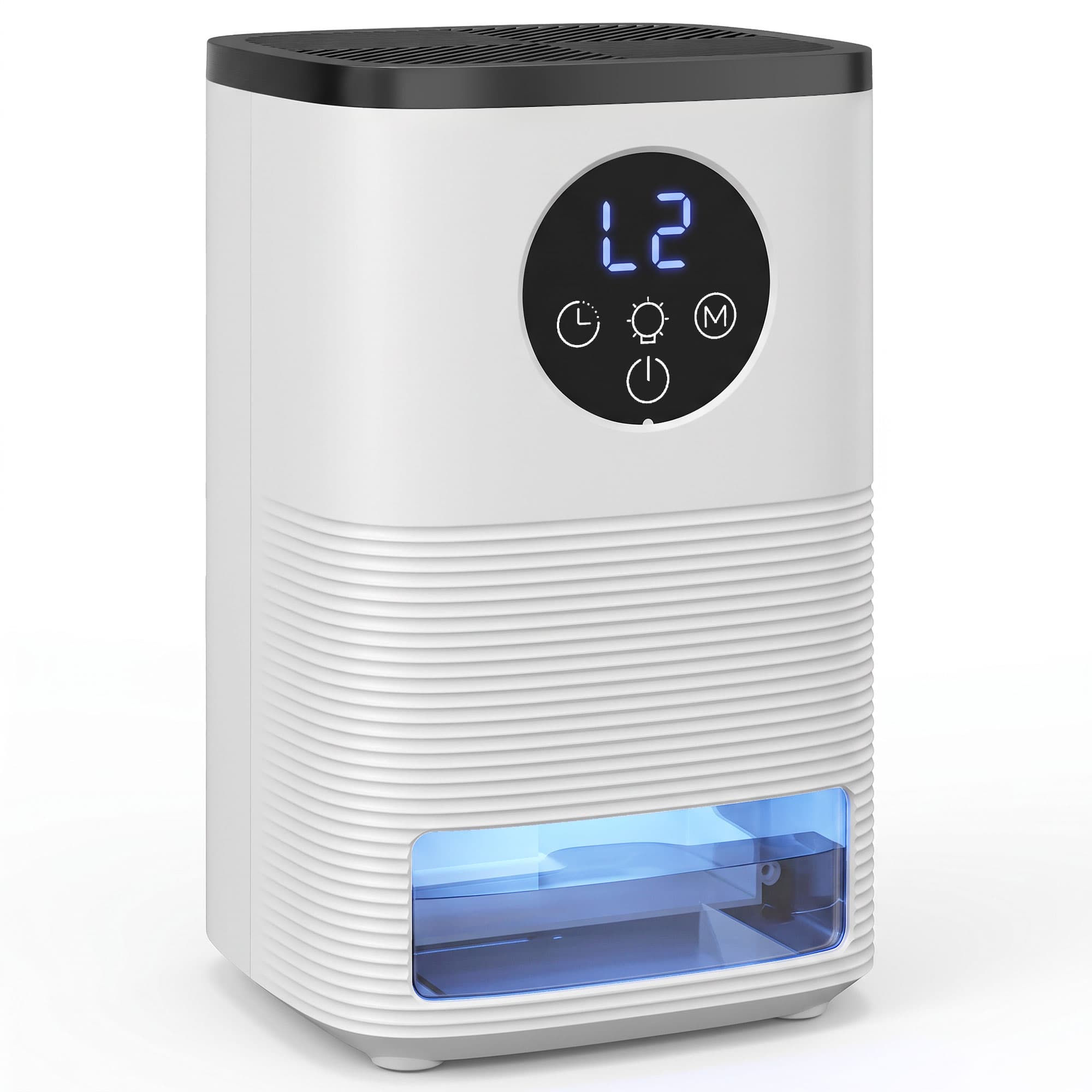 HOMCOM Déshumidificateur électrique petit lumière RGB déshumidificateur silencieux 1,4 L blanc