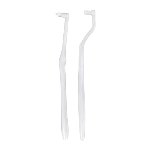 Brosse à Dents Matelassée, Brosse de Nettoyage de Support de Dents de Sagesse, Brosse Orthodontique de Nettoyage de Tache Brosse Interdentaire de Soin Buccal Blanc