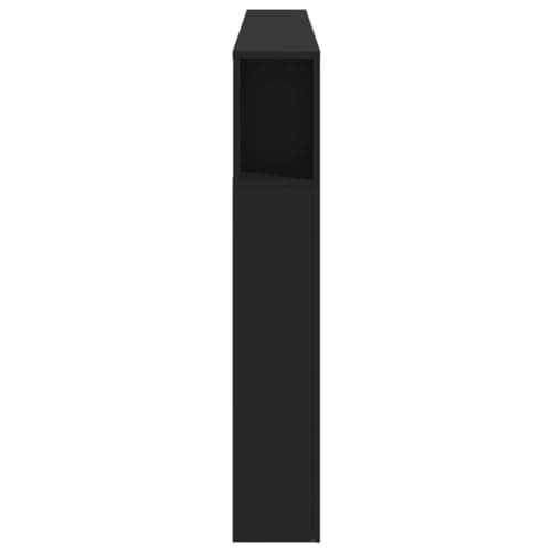IKAYAA Tête de lit à LED Tête de lit avec Rangement Tete de lit 200 cm Têtes de lit pour adulte-Noir-200 x 103.5 cm
