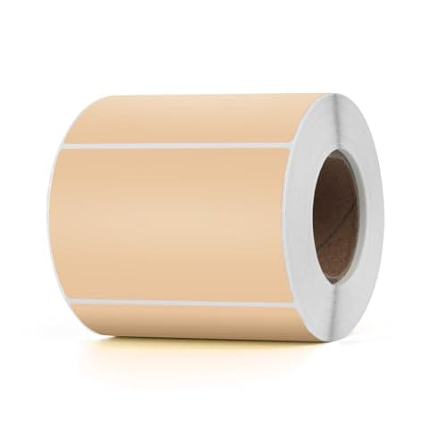 YIKIADA Kaki Étiquette Thermique Vinyle 50 x 76 mm Rouleau Rectangulaire Autocollant Adresse Autocollant Étanche Autocollant pour Nom Code Barres QR Code DIY 500 Pièces