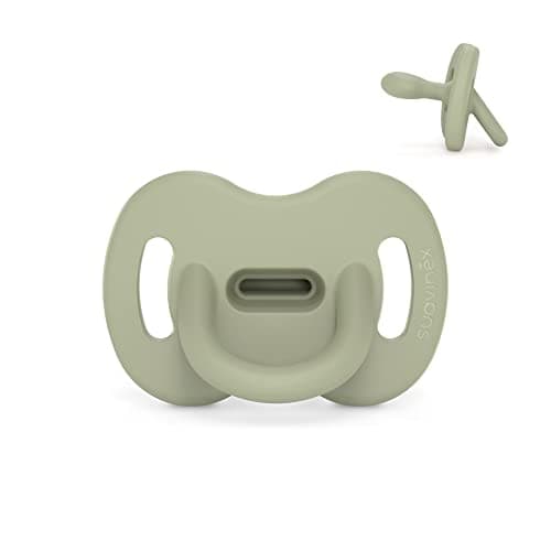 Suavinex, Sucette Tout Silicone, pour Bébé 6/18 Mois, Sucette avec Tétine Symétrique SX Pro, Réversible, Super Douce et Souple, Idéal pour Dormir. Colour Essence, Vert
