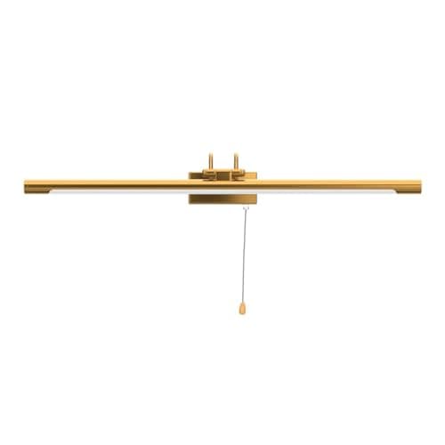 MantoLite 60CM 12W Applique Murale pour Tableaux et Vitrines, LED Miroir Salle de Bains Lumière Avec tête de Lampe Pivotante et Interrupteur Intérieur Éclairage, 3000K Laiton Lampes de Lecture