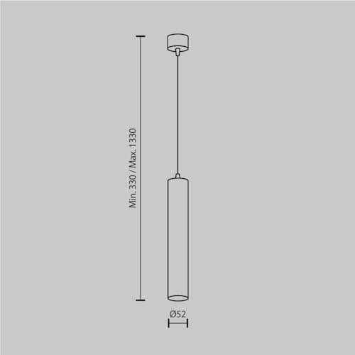 MAYTONI DECORATIVE LIGHTING Lampe Lustre plafonnier Focus LED Noir 12W Pour Salon, Cuisine, Chambre suspendue, Salle à manger, Bureau