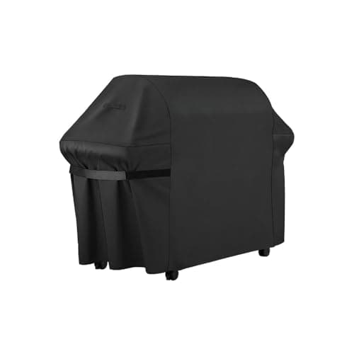 HIOQFR Housse Barbecue Camping Bâche Résistante de 210D Oxford Protection BBQ à Gaz Bâche de Protection BBQ avec Cordon Ajustable Housse Barbecue Exterieur Anti-Intempéries Coupe-Vent (145x61x117 cm)