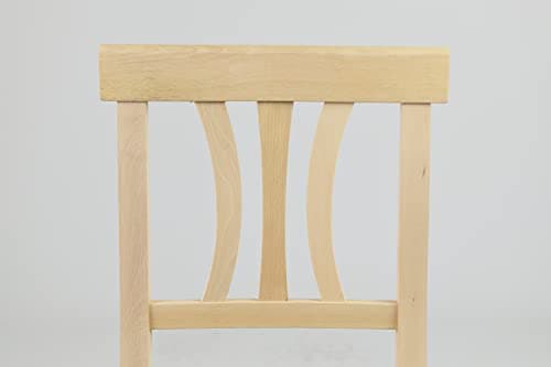 t m c s Tommychairs - Set 4 chaises Artemisia pour Cuisine, Bar et Salle à Manger, Robuste Structure en Bois de hêtre Poli, Non traité, 100% Naturel et Assise en Bois