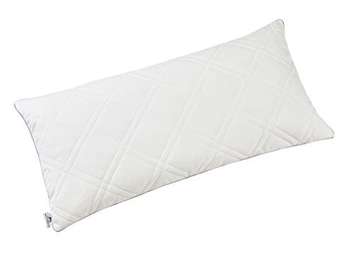 NATURECA Oreiller Sarrasin Bio 40x80, Oreiller Ferme de taie Coton matelassée, Oreillers ergonomiques pour la Nuque, Oreiller orthopédique Anti Douleur, décontracter Les Muscles