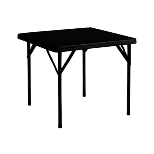 CHEFGASTRO Table de Buffet Mobile Pliante pour terrasse, Balcon, ou Jardin | HxLxP 86x86x74cm | pour jusqu'à 4 Personnes | Noir | Intérieur et extérieur