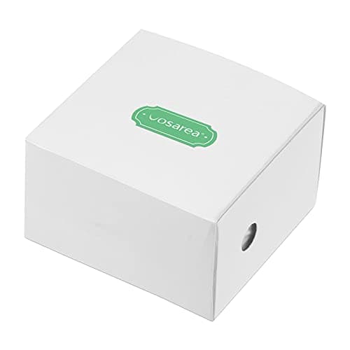VOSAREA Boîte de Bague de Mariage Lumineux en Velours Forme de Coeur avec Lumière LED Decoration Saint Valentin Mariage Anniversaire Rouge (Blanc)