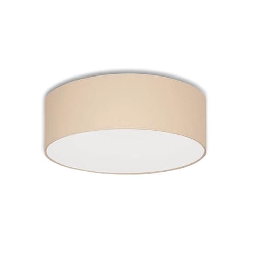 youngDECO® MINI Luminaire Plafonnier Rond Ø28 cm - Luminaires Intérieur Beige - Abat Jour Plafond en Tissu de Coton 2 x E27 - Lustre Salon, Chambre Adulte et Chambre Enfant (Ampoule non incluse)