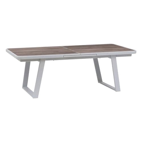 Hespéride - Table de Jardin Extensible Unisson Pécan & Blanc