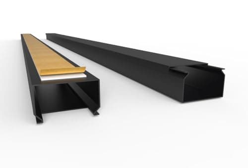 CILSON WDK4025SS 2700270 Lot de 10 goulottes de câbles autocollantes 40 x 25 mm x 10 m Noir – 1 m / 1000 mm – Utilisation polyvalente, volume supplémentaire pour câbles