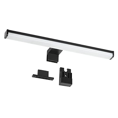 oktaplex lighting Lampe de miroir LED 40cm noir 3in1 montage 4000K blanc neutre 8W 570lm salle de bain