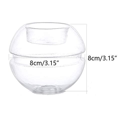 NUPTIO 8 Pièces Bougeoirs en Verre Clair de Bougie Chauffe-Plat, 2 Genres D'utilisation Porte-Bougie Votive, Décoration de Table pour Mariage, Fête, Aromathérapie, Spa