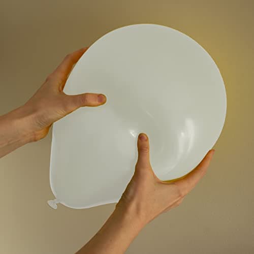 BALLONS blancs 50 unités. Ballons en Latex naturel biodégradable blancs de 28 cm. Idéal pour décoration de fêtes d'anniversaire, mariages, baby shower. Fabriqué en Espagne.
