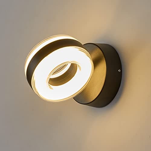Dr.lazy 12W Applique Murale led Intérieur exterieur Lampe murale LED Moderne Imperméable IP65 Appliques Murales en Aluminium pour Salon Escalier Couloir Jardin (Blanc Chaud)