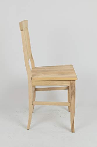 t m c s Tommychairs - Set 4 chaises Artemisia pour Cuisine, Bar et Salle à Manger, Robuste Structure en Bois de hêtre Poli, Non traité, 100% Naturel et Assise en Bois