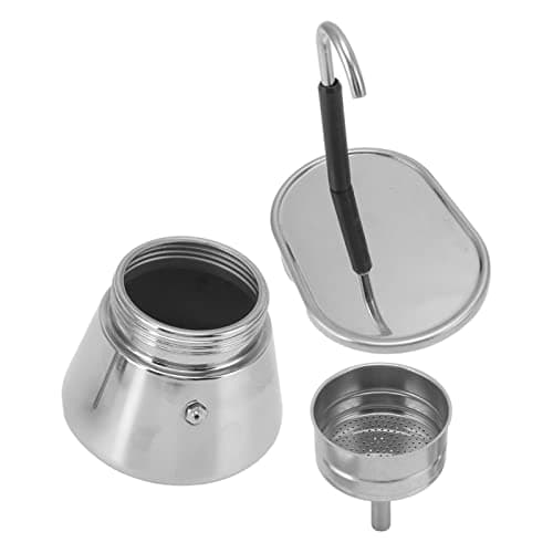Cafetière à Expresso pour Cuisinière, Cafetière à Moka à Bec Unique en Acier Inoxydable, Cafetière Portable Légère de Grande Capacité de Bricolage de Style Italien, pour le Camping en Plein Air