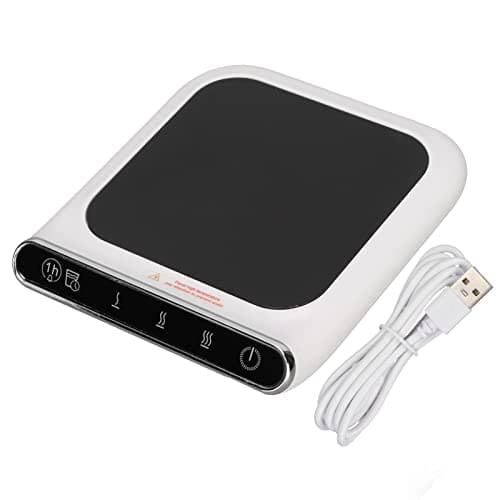 Chauffe-tasse, 55 C, 131 F, Chauffe-tasse USB à Température Constante pour Bureau avec 3 Réglages de Température, Réglages de Température Intelligents pour le Bureau à Domicile