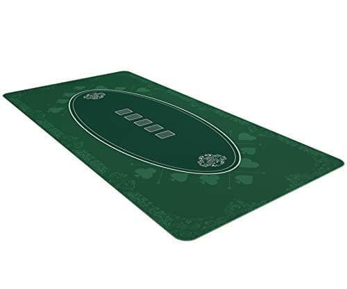 Bullets Playing Cards, Tapis de Poker Design Vert en 200 x 100 cm pour Votre Propre Table de Poker, Tissu de Poker XXL Deluxe, Tapis de Table de Poker