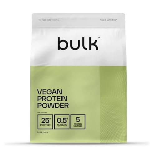 Bulk Vegan Protein Powder, Shake protéiné végétal, Strawberry, 500 g, New & Improved Formula