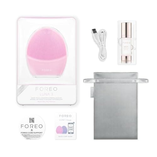 Foreo Luna 3 Peau Normale | Brosse Nettoyante Visage | Massage Raffermissant | Soins Ultra-Hygiéniques | Exfoliant Visage Facile À Transporter | Brosse Silicone Pour Une Peau Nette| Connecté À L'App