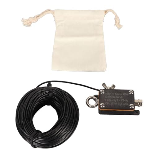 Antenne Portable à Ondes Courtes, Antenne Radio Alimentée par extrémité de Poche 1-30 MHz, Antenne à Ondes Courtes FE8 CW SSB 1:49 Balun, Améliore la Réception du Signal pour