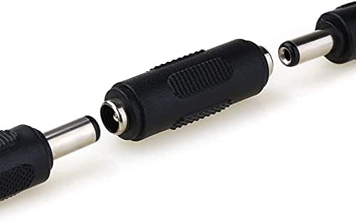 GTIWUNG 2 Pièces 5 Mètres Rallonge Cordon d'alimentation DC 2,1mm x 5,5 mm Mâle à Femelle Connecteur pour Adaptateur Secteur, LED, CCTV Camera Power, Voiture, Moniteurs, et Plus - Noir