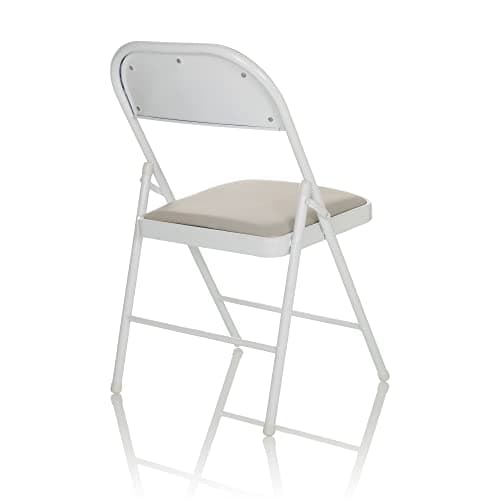 hjh OFFICE Chaise Pliante rembourrée TUDELA W Similicuir Chaise Visiteur Pliante, supporte jusqu'à 130 kg, Gris, 803016