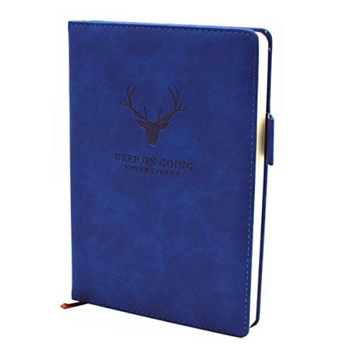 Carnet de Notes Classique Papier à Rayures - Journal Couverture Rigide, 8,3 "× 5,7", 360 pages,Parfait pour le bureau Accueil École Rédaction professionnelle et prise de notes(A5,bleu)
