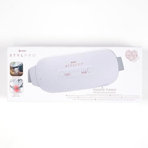 STYLPRO Toastie Sucette pour Crampes Menstruelles, Ceinture Menstruelle Chauffante Electrique avec 3 Modes de Chaleur et de Vibration, Rechargeable Appareil Calmant
