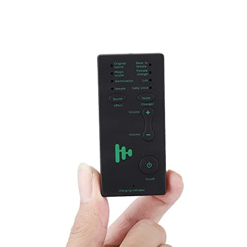 Wendry Mini Changeur De Voix,Carte Son Portable,Plug and Play,4 Effets sonores,4 changements de Voix,en Direct avec changeur de Voix Mini Portable pour PC/Téléphone Portable (Version Anglaise)