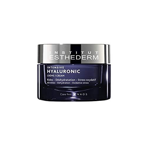 Institut Esthederm - Intensive Hyaluronic - Crème Anti Rides et Ridules - Lutte contre la Déshydratation, les Tiraillements - Pour une Peau Repulpée et Hydratée en Profondeur - Pot de 50 ml