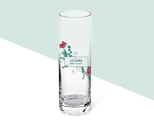 CADEAUX.COM - Vase Cylindrique Personnalisable pour Femme de 30 Ans - Vase Personnalisé - Message Personnalisable - Cadeau Anniversaire - Cadeau Femme