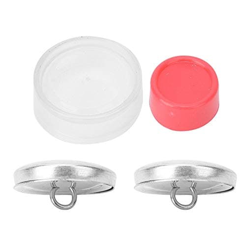 HEEPDD Kit de Boutons de Couverture, Kits de Boutons Couverts Kits de Bricolage de Bouton de Bricolage Tissu Solide Boutons à Dos Plat recouverts 1 Ensemble d'outils de Boucle 10 Ensembles(25 mm)