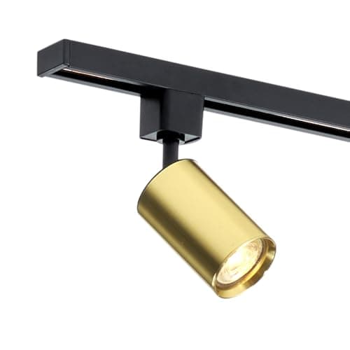 Qub Focus III Monophasé Luminaire Plafonnier LED – 300cm - 5x GU10 Spot Sur Rail - 3x 1m Barre de Spot Plafond – I-Form - Plafonnier intérieur Noir Moderne – Spots et Rails de Spots