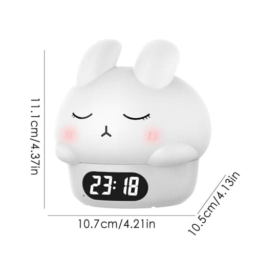 Réveil Lapin,Réveil Lapin,Lapin en Silicone Pat Light | Lumière de Pat en Silicone en Forme de Lapin, réveil numérique en Forme de Lapin, Lampe de réveil Amusante pour Chambre à Coucher et Salon d'